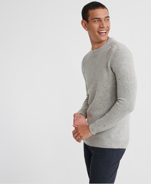 Superdry Harlow Crew Neck Férfi Ugró Szürke | GMNEZ0357